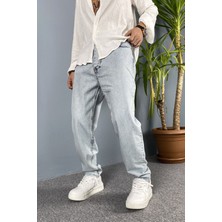Alışveriş Sokağı Mavi Boyfriend Baggy Fit Jean Kot Pantolon