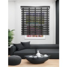 YS Perde Tasarım Picasso Shadow Silüet Kumaş Jaluzi Store Perde, Alüminyum Kasalı Yüksek Kaliteli - Siyah 2111XSHADOW