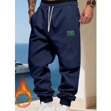 Amor Man Büyük Beden Özel Tasarım Yeşil Etiket Baskılı %100 Pamuk Kışlık Erkek Eşofman Altı