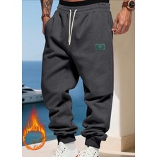 Amor Man Büyük Beden Özel Tasarım Yeşil Etiket Baskılı %100 Pamuk Kışlık Erkek Eşofman Altı