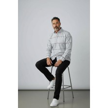Eren Style Klasik %100 Cotton Uzun Kollu Terletmeyen Kışlık 2 Renkli Çizgili Gömlek (Regular Kalıp)