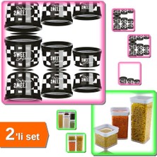 Hereveoyuncak Vakumlu Kare Saklama Kabı 1 Litre + 3 Boy Iç Içe Geçmeli Saklama Kabı - Yer Tasarruflu NV8F2K