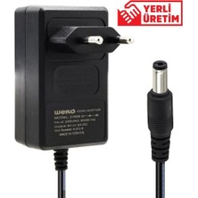 Weko 9 Volt - 3 Amper  5.5x2.5 Uçlu Priz Tipi Plastik Kasa Adaptör