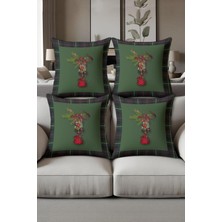 Dolce Mariee Dijital Baskılı Yumuşak Dokulu 4’lü Kırlent Kılıfı Takımı (43X43 Cm) KRL0041