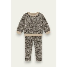 Öykü Kids Kız Çocuk Desenli Ikili Takım (Sweatshirt + Tayt)