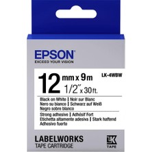 Epson Lk-4ybvn  Sarı Üzeri Siyah 12MM 7metre Etiket