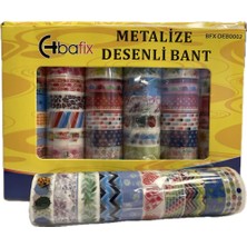 Bafix Desenli Bant Metalize 15 mm x 5 mt 60 Lı BFX-DEB0002