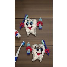 Seard Miyuki Boncuk El Yapımı Diş Diş Macunu Diş Fırçası Broş - Yaka Iğnesi