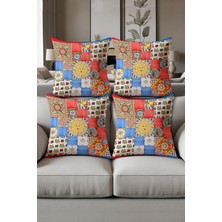 Dolce Mariee Dijital Baskılı Yumuşak Dokulu 4’lü Kırlent Kılıfı Takımı (43X43 Cm) KRL0064