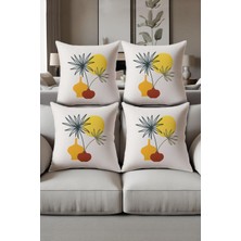 Dolce Mariee Dijital Baskılı Yumuşak Dokulu 4’lü Kırlent Kılıfı Takımı (43X43 Cm) KRL0082