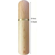 Schulzz El Oyması Su Hava Geçirmez Doğal Ham Kayın Ahşap Kürdan Hap Iğne Hazneli Mini Taşıyıcı