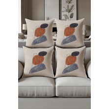 Dolce Mariee Dijital Baskılı Yumuşak Dokulu 4’lü Kırlent Kılıfı Takımı (43X43 Cm) KRL0075