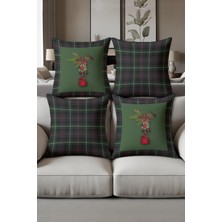 Dolce Mariee Dijital Baskılı Yumuşak Dokulu 4’lü Kırlent Kılıfı Takımı (43X43 Cm) KRL0042
