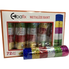 Bafix Desenli Bant Metalize 12 mm x 2 mt 72 Li BFX-DEB0003