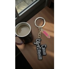 Seard Miyuki Boncuk El Yapımı Canım Öğretmenim ve Pembe Kalem Anahtarlık/çanta Süsü