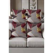 Dolce Mariee Dijital Baskılı Yumuşak Dokulu 4’lü Kırlent Kılıfı Takımı (43X43 Cm) KRL0019