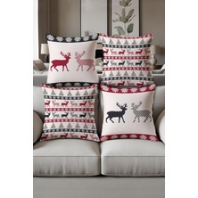 Dolce Mariee Dijital Baskılı Yumuşak Dokulu 4’lü Kırlent Kılıfı Takımı (43X43 Cm) KRL0047