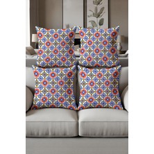 Dolce Mariee Dijital Baskılı Yumuşak Dokulu 4’lü Kırlent Kılıfı Takımı (43X43 Cm) KRL0066