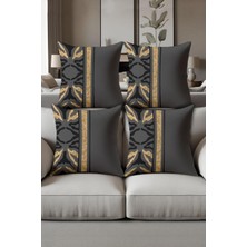 Dolce Mariee Dijital Baskılı Yumuşak Dokulu 4’lü Kırlent Kılıfı Takımı (43X43 Cm) KRL0029