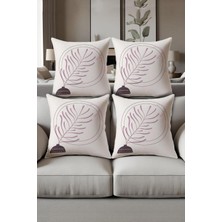 Dolce Mariee Dijital Baskılı Yumuşak Dokulu 4’lü Kırlent Kılıfı Takımı (43X43 Cm) KRL0079