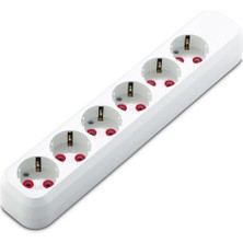 Mutlusan Rı-Tech 6lı Klemensli Topraklı  Grup Priz  (001 175 610001 00 00)