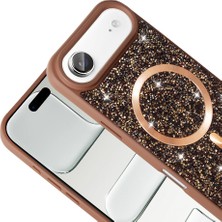 Zipax Apple iPhone 17 Air Kılıf Pırlanta Tasarımlı M-Safe Şarj Zr-Mozaik