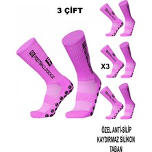 Gazelmanya 3 Çift Kaydırmaz Silikon Tabanlı Futbol Çorabı Kauçuk Havlu Taban Dikişsiz Maç Sporcu Tozluk Konç