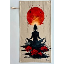 Oxium Bear Mikrofiber, Yoga, Pilates, Reformer, Kadın Fitness Spor Havlusu 50X90 Pamuklu Özel Tasarım - Lotus