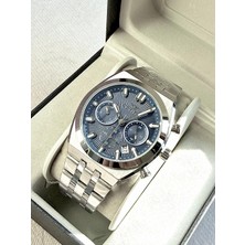 Ferro FM43022A-A3 Quartz Çelik Gri Lacivert Kadran 41 mm Erkek Kol Saati