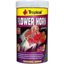 Tazemama Tropical Flower Horn Young Pellet Genç Flower Horn Balıkları Için Renklendirici Balık Yemi 1000 ml 380 gr - -5900469653869