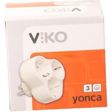 Viko 3lü Yonca Topraklı Priz
