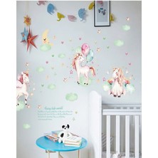 Samelia Çocuk Odası Duvar Dekorasyonu ,yapışkanlı Dekor Duvar Sticker (60X90)