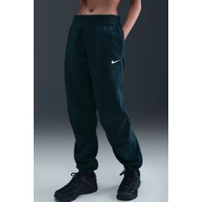 Nike Sportswear Esst. Collection Normal Belli Bol Kesim Petrol Mavisi Kadın Eşofman Altı