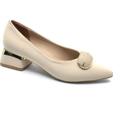 Kocamanlar Feles Silindir Toka Detaylı Topuklu Kadın Ayakkabı