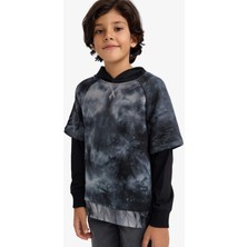 DeFacto Kapüşonlu Batik Desenli Sweatshirt Erkek Çocuk G4988A825WN
