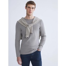 LC Waikiki Bisiklet Yaka Basic Uzun Kollu Erkek Tişört  (W5)