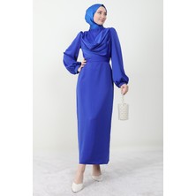 Giza Store Naz Tesettür Abiye Elbise Saks