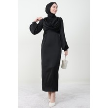 Giza Store Naz Tesettür Abiye Elbise Siyah