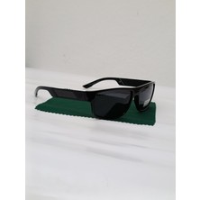 Ayel Glasses Polarize Spor Erkek Güneş Gözlüğü Siyah Kemik Çerçeve Dikdörtgen Spor