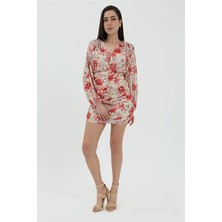 Isawella Drape Detaylı Şifon Elbise - Ekru