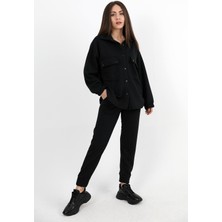 Isawella Jakarlı Kapitone Ikili Takım - Siyah