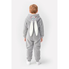 Lorian's Welsoft Gri Tavşan Yumuşak Peluş Fermuarlı Bebek ve Uyku Tulumu - 4 Yaş
