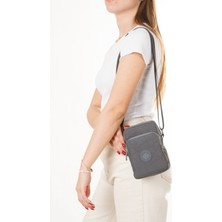 Newish Polo Kadın Telefon Bölmeli Çapraz El ve Omuz Çantası – Gri – NEWPOLO362