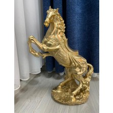 Mirsa Global Dekoratif  Şahlanan At Biblo Polyester Heykel