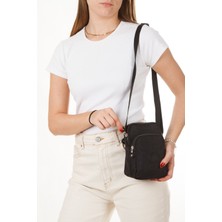 Newish Polo Kadın Telefon Bölmeli Çapraz El ve Omuz Çantası – Siyah – NEWPOLO362