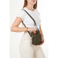 Newish Polo Kadın Telefon Bölmeli Çapraz El ve Omuz Çantası – Haki – NEWPOLO362