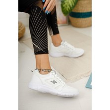 Bukond Unisex Siyah Beyaz Günlük Rahat Yürüyüş Ayakkabısı File Detaylı Sneaker Spor Ayakkabı