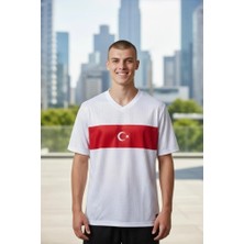 Bite Nose Türkiye Euro 2024 Beyaz Milli Takım Yetişkin T-Shirt Halı Saha Forması