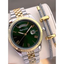 Ferrucci Nişan ve Takım Elbiselere Özel Takvimli Kadran 2 Yıl Garantili Spor Erkek Kol Saati J3623.2