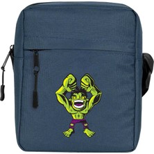 Zepplin Giyim Hulk Cartoon Omuz Çantası Fermuarlı Lacivert Renk